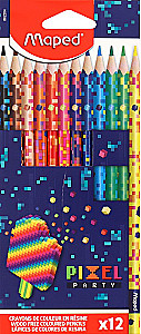 Buntstifte - Maped. Pixel Party, 12 Farben