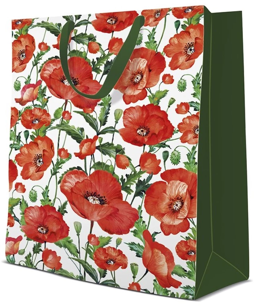 Geschenktüte - Flanders Poppy (30x41x12)