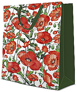 Geschenktüte - Flanders Poppy (30x41x12)