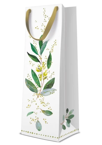 Geschenkbeutel - Golden Eucalyptus (12x37x10)