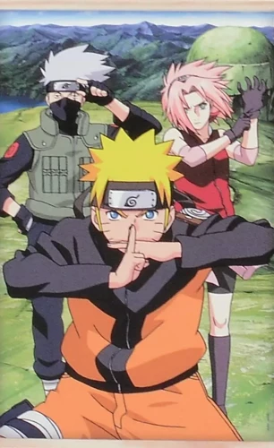 Diamantbild zum Aufhängen - Naruto. Team Nr. 7