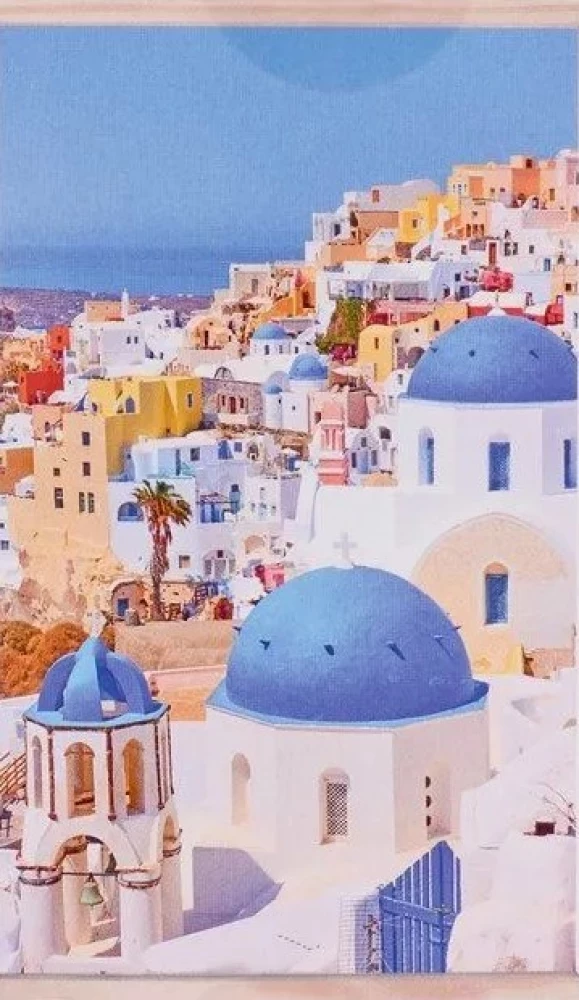 Malbuch für Zahlen – Sonniges Santorini