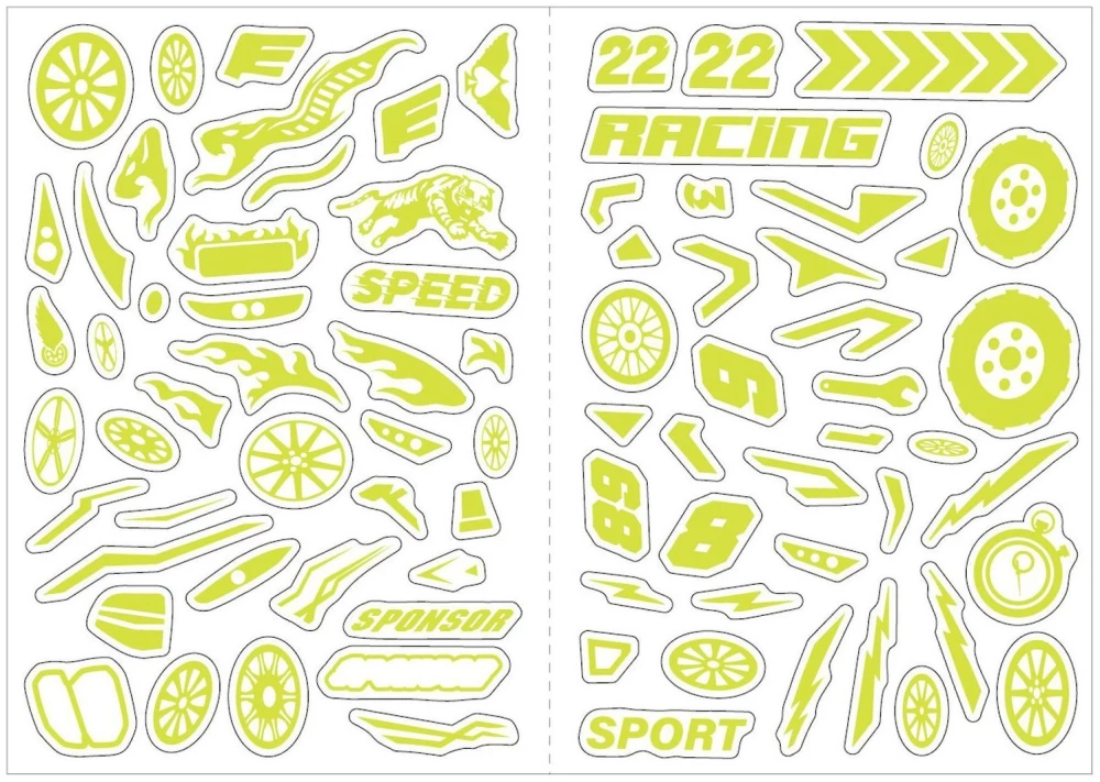 Leuchtende Aufkleber - Autos auf Aufrüstung