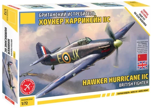 Modellbausatz - Britischer Jagdflugzeug Hawker Hurricane IIC