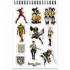 Kreatives Notizbuch mit Stickern Attack on Titan. Kadettenkorps, A5