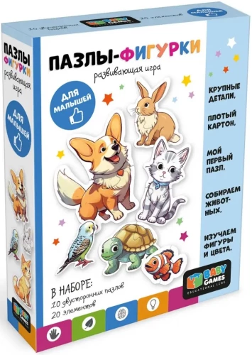 Puzzle-Figuren - Babyspiele. Haustiere