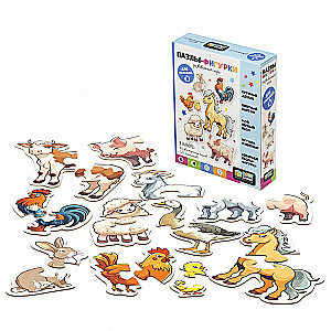 Puzzle-Figuren - Baby Spiele. Bauernhof