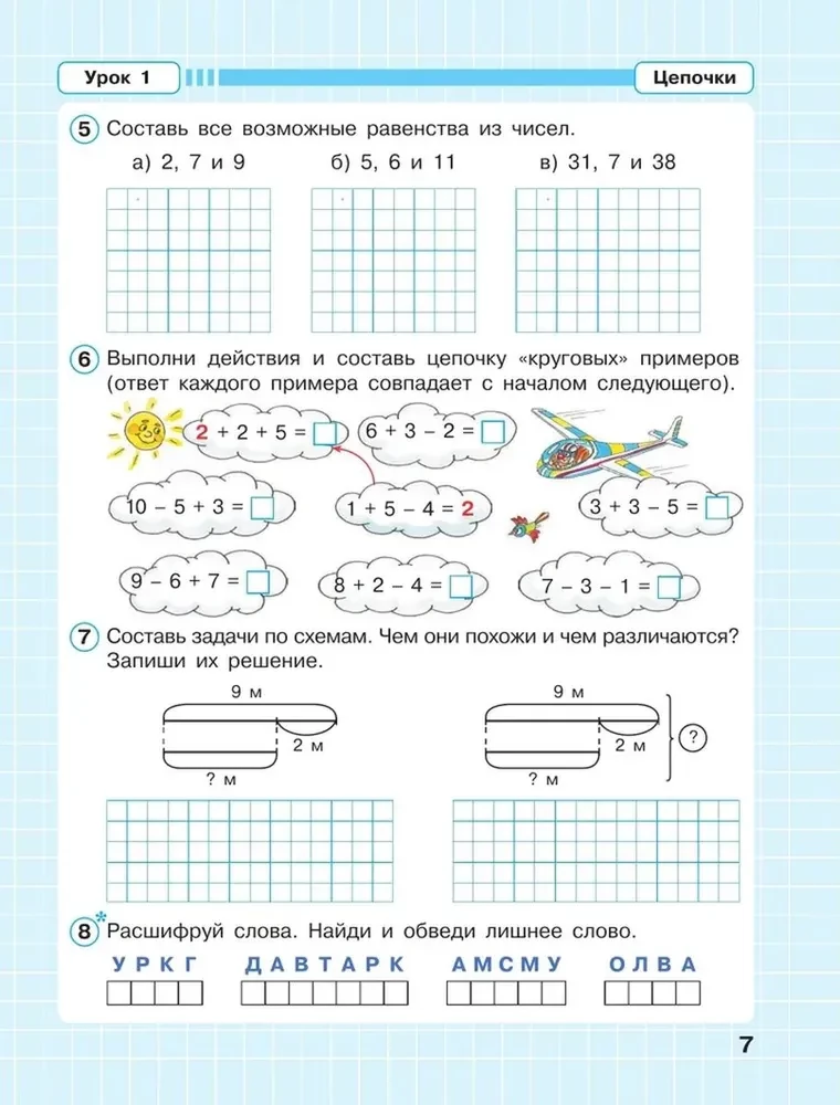 Mathematik. 2. Klasse. Kontinuierlicher Mathematikkurs. Teil 1