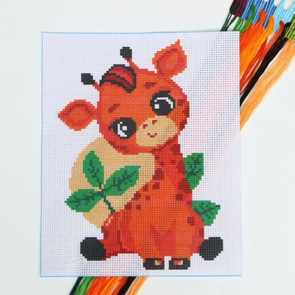 Stickerei mit Kreuzstich - Giraffe (20x25)