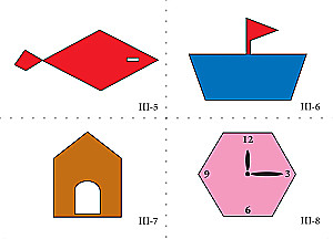 Mathematik für Kinder von 5-6 Jahren. Demonstrationsmaterial