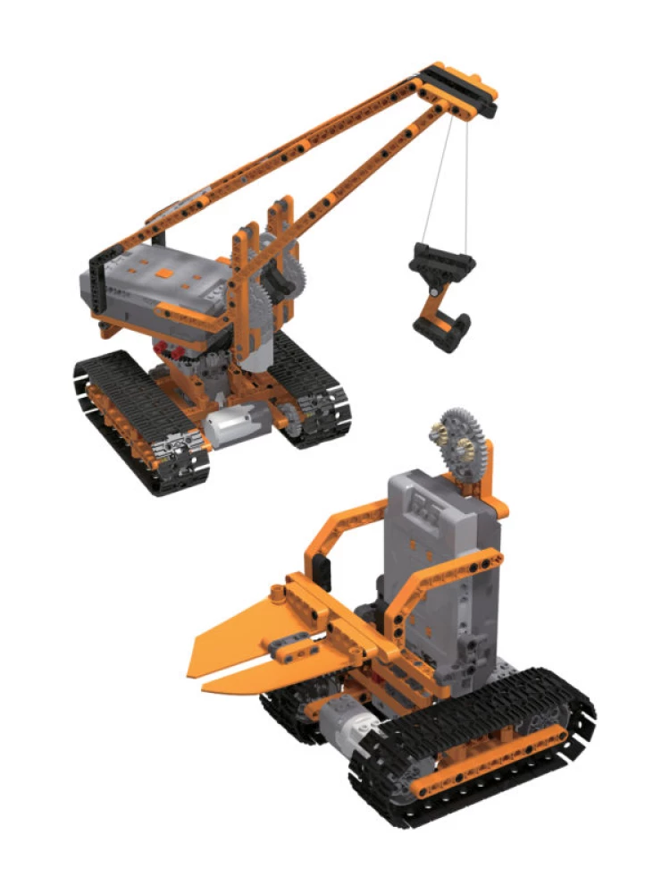 Konstruktionsspielzeug mit Mechanismen Z-BOTS. Baumaschinen (478 Teile)