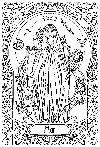 Art Nouveau Tarot. Malbuchkarten