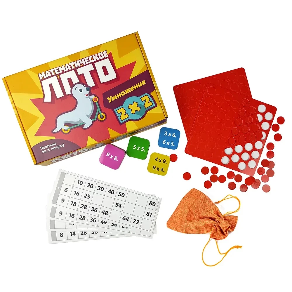 Brettspiel - Mathematisches Lotto. Multiplikationstabelle