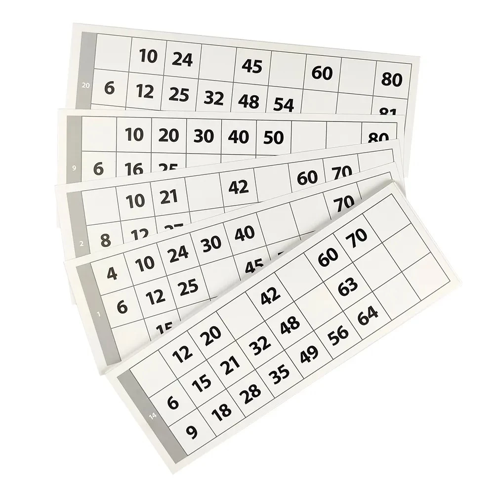 Brettspiel - Mathematisches Lotto. Multiplikationstabelle