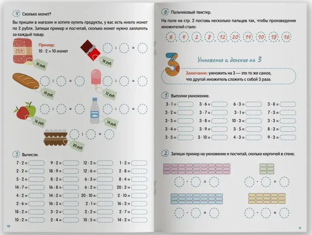 Multiplikationstabelle von null bis zur vollständigen Festigung