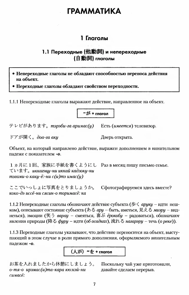 Японский глагол. Большой словарь-справочник