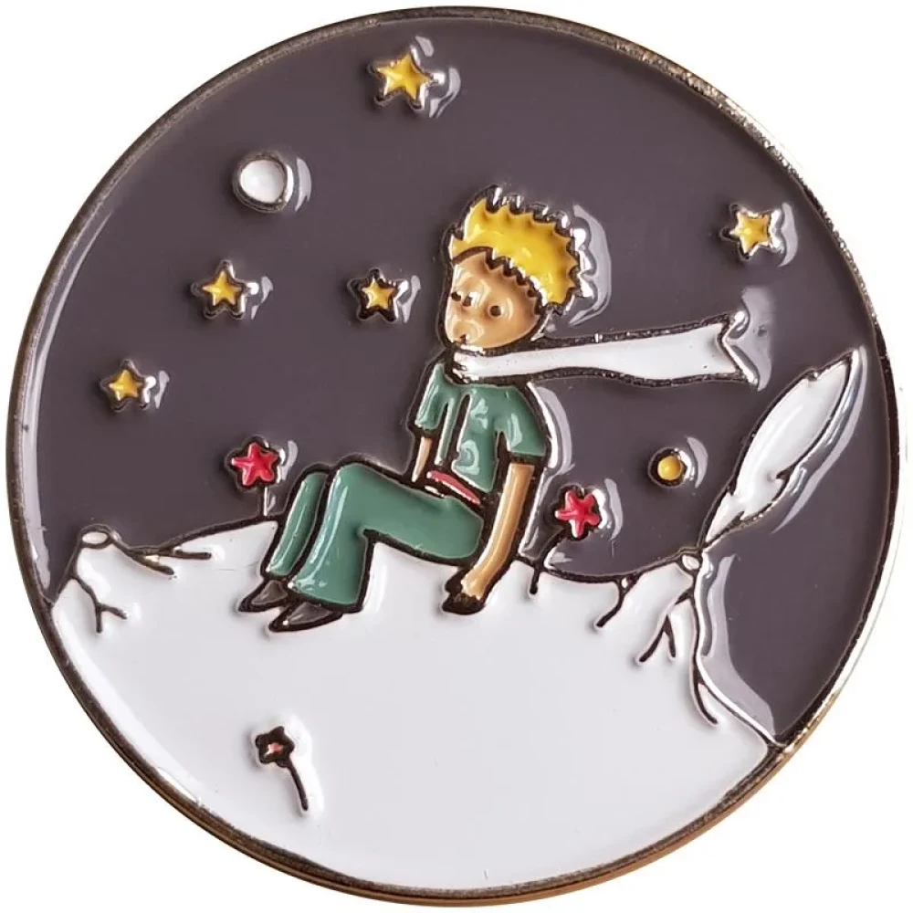 Emaille-Button - Der kleine Prinz. Planet