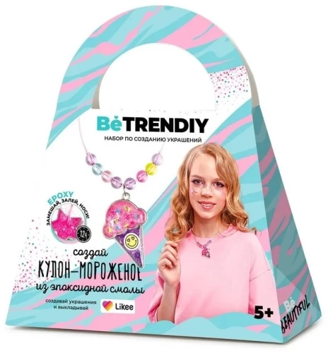 Be TrenDIY Schmuckset - Erstelle einen Eiscreme-Anhänger aus Epoxidharz