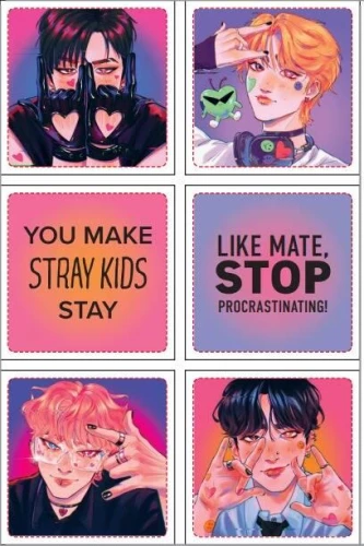 Stray Kids. 3D Sticker Set