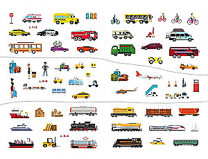 Das erste Wimmelpuzzle mit Aufklebern. Transport