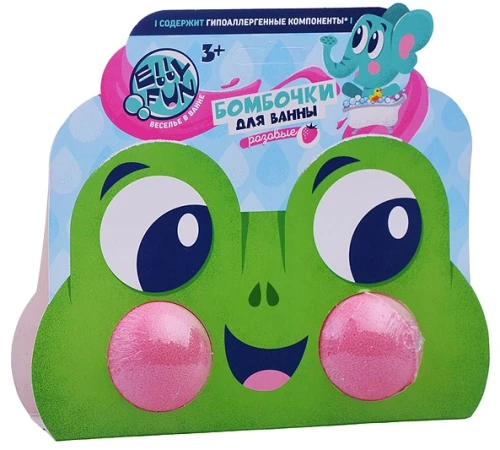 Badebomben ELLYFUN Tierchen Frosch Verpackung. Farbe Rosa