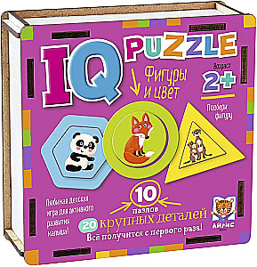 IQ Puzzle Holz. Figuren und Farben