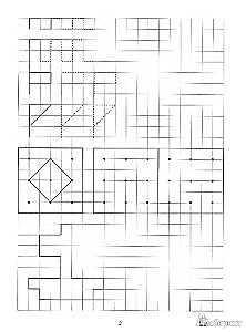 Kennenlernen der Kästchen. Aufgaben zur Entwicklung der visuellen Wahrnehmung und der Feinmotorik