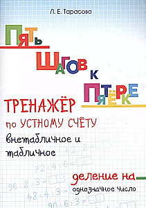 Тренажер по устному счету. Внетабличное и табличное деление на однозначное число