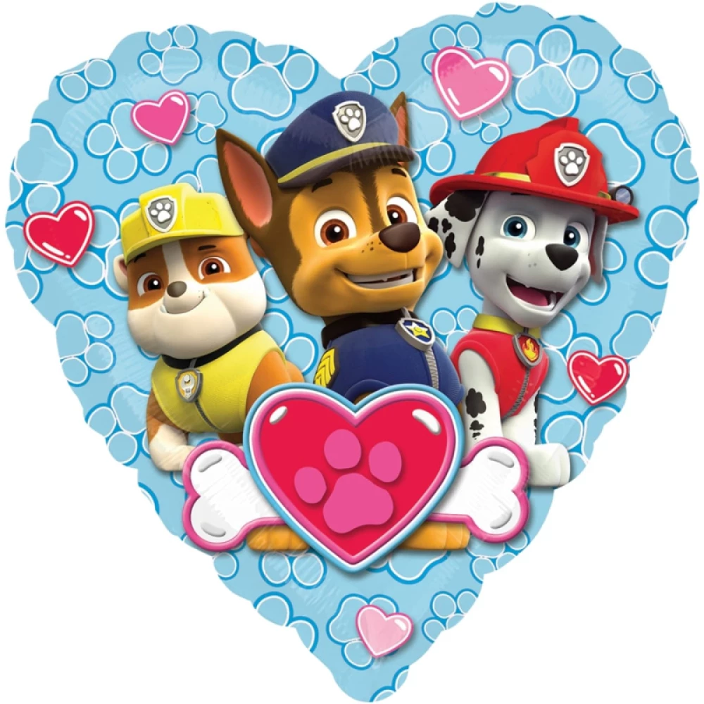 Folienballon - Herz. Paw Patrol (18/45cm)