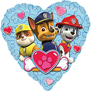 Folienballon - Herz. Paw Patrol (18/45cm)