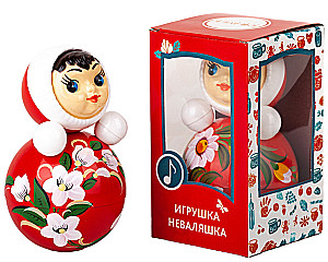 Игрушка-неваляшка - Кукла расписная, 15 см