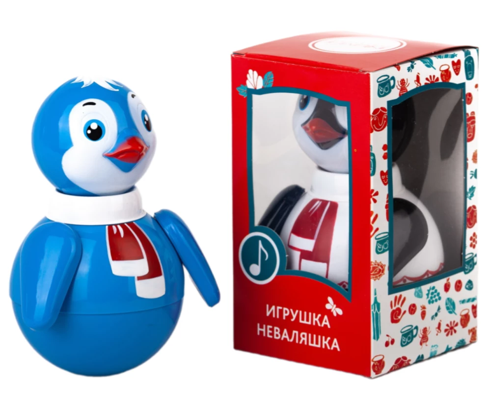 Игрушка-неваляшка - Пингвин, 15 см