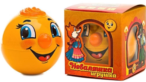 Игрушка-неваляшка - Колобок, 90 мм