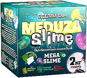 Юный химик анабор для опытов и экспериментов Meduza Slime. Серебристый металлик