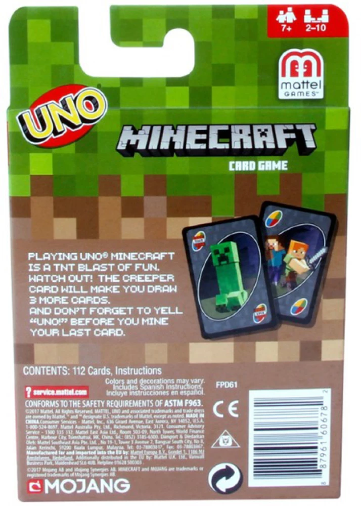 Brettspiel - UNO Minecraft