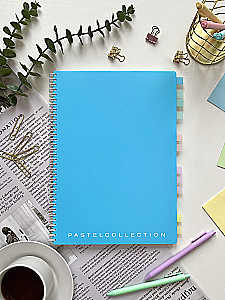 Notizbuch A4 - Pastellkollektion Blau/Minze