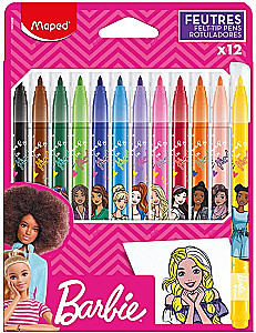 Marker Maped. Barbie, 12 Farben