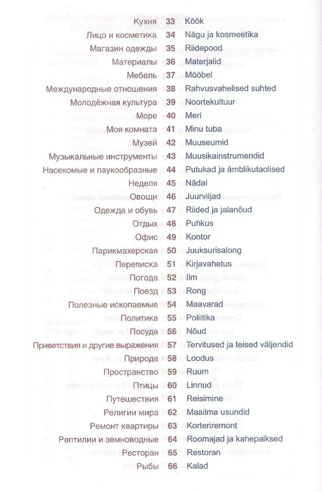 Estnische Sprache. Thematisches Wörterbuch