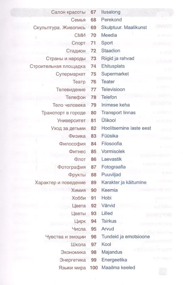 Estnische Sprache. Thematisches Wörterbuch