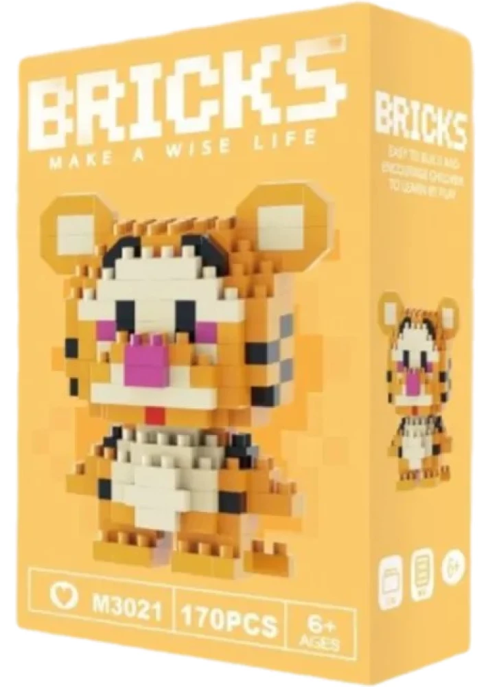 Конструктор BRICKS 3D - Тигруля, 170 элементов