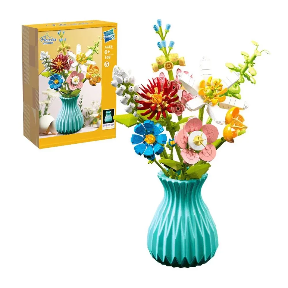 Bausatz - Blumen in der Vase, 737 Teile