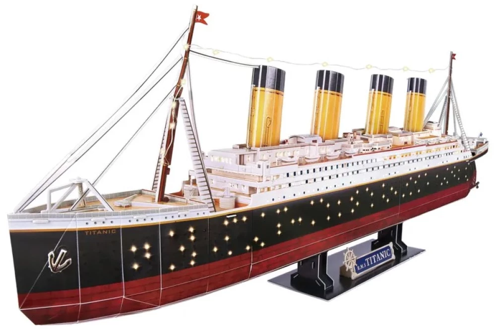 3D-Puzzle - Titanic mit LED-Beleuchtung, 266 Teile