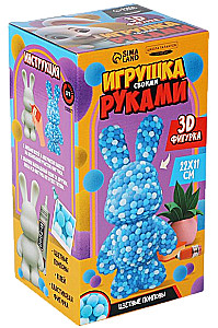 Игрушка помпонами - Зайка