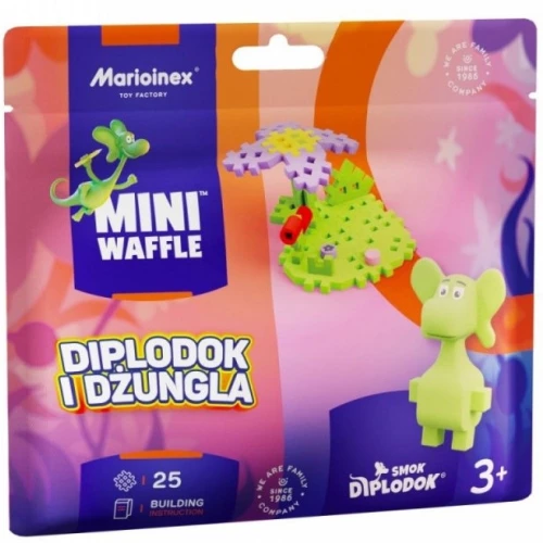 Конструктор Marioinex Mini Waffle: Diplodocus And Jungle (25 элементов)