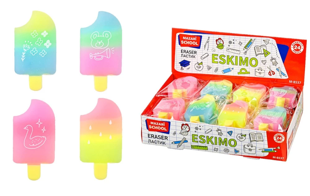 Radiergummi - ESKIMO (Assortiment, 4 Designs)