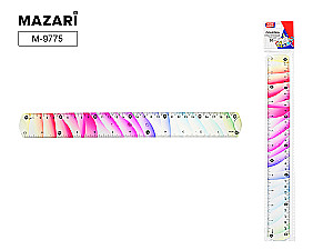 Lineal aus Kunststoff, 30 cm, flexibel, farbig