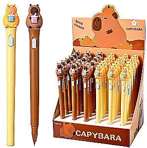 Ручка шариковая с подсветкой - Capybara