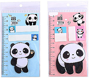 Set von Lesezeichen mit klebriger Kante - Panda Bär