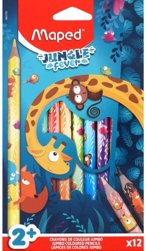 Bunte Bleistifte MAPED Jumbo Jungle Fever